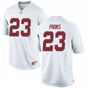 Men's Alabama Crimson Tide #23 Jarez Parks White Replica NCAA College Football Jersey 2403NZCD6